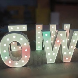 Tùy Chỉnh Khổng Lồ Lớn Lớn Đảng Trang Trí <span class=keywords><strong>LED</strong></span> RGB 4ft 5ft Lớn Neon Marquee Chữ Số Đèn Cho Tổ Chức Sự Kiện Nguồn Cung Cấp Đám Cưới - Product Image 2