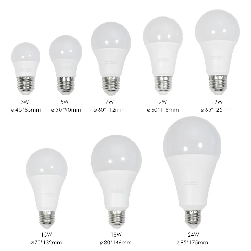 Bombilla LED E27 de alta potencia, Bombilla A60, A70, comercial, el más Popular de fábrica