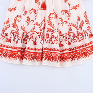 SHENZHU Nouvelle collection été 2025 – Robe courte ample à manches longues pour femme, imprimé floral rétro, col en <span class=keywords><strong>V</strong></span>, style <span class=keywords><strong>Su</strong></span> Sui, 5029104 - Product Image 6