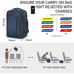 <span class=keywords><strong>Bolsas</strong></span> <span class=keywords><strong>DE</strong></span> CABINA <span class=keywords><strong>DE</strong></span> <span class=keywords><strong>VIAJE</strong></span> <span class=keywords><strong>40x20x25</strong></span> Mochila <span class=keywords><strong>de</strong></span> cabina <span class=keywords><strong>de</strong></span> equipaje Aprobado por vuelo Llevar hilo impermeable Poliéster Cremallera unisex CN;FUJ - Product Image 3