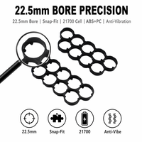 Support de module de batterie cylindrique au lithium 18650 vertical 5P5S personnalisé en PC ABS, fixation facile par clip, antichoc pour pack solaire