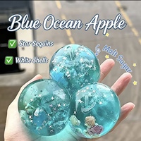 Balle anti-stress souple carrée en forme de coquille de pomme, faite main, remplie de maltose, pour le soulagement du stress, jouet sensoriel DIY