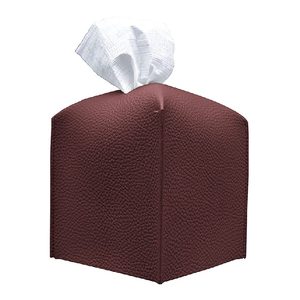 Boshiho Tissue Box Cover Square Decorative PU Leather Tissue Box Holder Modern Tissue Case Facial Paper Organizer