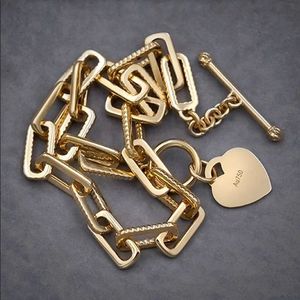 Xinfly Fine Jewellery 5mm Ot Clasp Custom Real 18k Solid Gold Paper Clip Link Chain Bracelet for <b>Men</b> and Women - Product Image 5