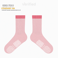 Chaussettes de Pilates pour femmes de haute qualité avec logo personnalisé, couleurs variées, respirantes, confortables, chaussettes de yoga, chaussettes de sport en coton, antidérapantes, avec grip, OEM