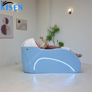 KISEN Lit de lavage de cheveux professionnel électrique pour salon de beauté, avec hydrothérapie thaïlandaise, spa capillaire et massage - Product Image 2