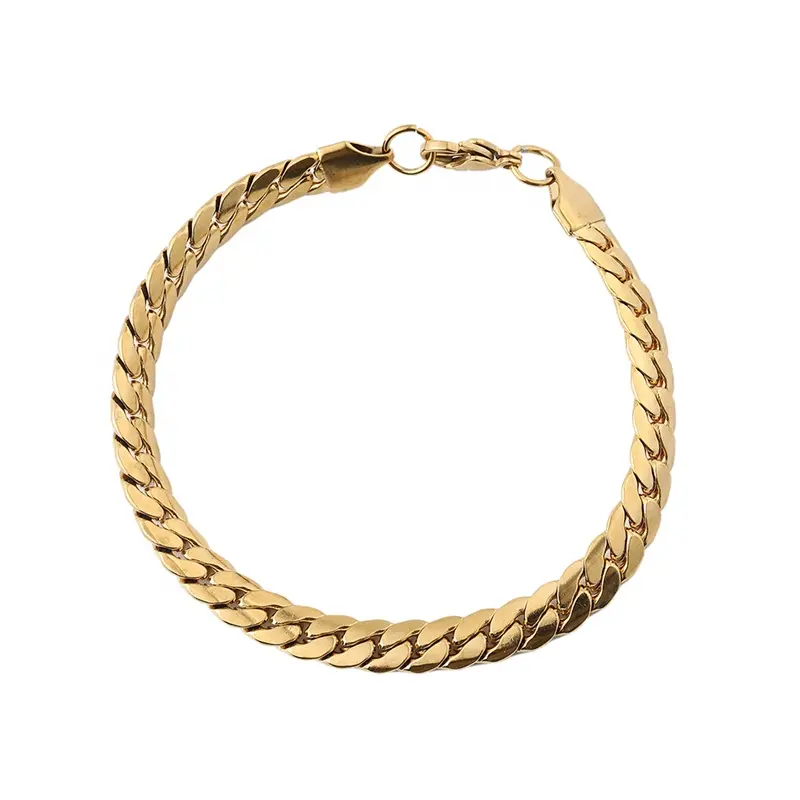 Bracelets For Women EMO Gold Plated Diamond Inlaid Hollow Stainless Steel Chain Fashion Jewelry