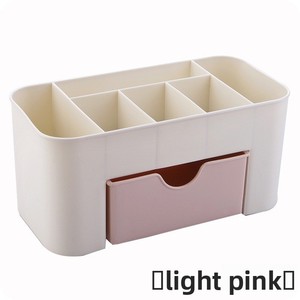 Organisateur de cosmétiques moderne et minimaliste en plastique avec tiroirs, boîte de rangement pour pinceaux de maquillage, séparateur de bijoux et de soins de la peau pour bureau et coiffeuse - Product Image 4