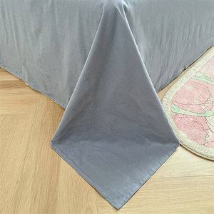 Parure <span class=keywords><strong>de</strong></span> lit en pur coton 2026, nouveau style rayé, couleur unie, <span class=keywords><strong>housse</strong></span> <span class=keywords><strong>de</strong></span> <span class=keywords><strong>couette</strong></span> en coton lavé, drap et jupe <span class=keywords><strong>de</strong></span> lit simple pour dortoir - Product Image 5