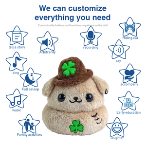 Özelleştirilebilir süper yumuşak Polyester pamuk köpek tasarım peluş oyuncak ODM doğum günü hediyeleri köpek stres giderici PP pamuk özel Logo - Product Image 2