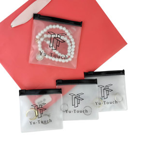 Bolsas de Embalaje Personalizadas con Logotipo, Mini Bolsas de PVC Esmerilado para Joyería, Cosméticos, con Cierre Deslizante, para Joyería, Diamantes de Imitación y Brillo - Product Image 1