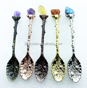 Cucharas Decorativas <span class=keywords><strong>de</strong></span> Aleación con Piedras Preciosas y Cristales, Cucharas <span class=keywords><strong>de</strong></span> Café con Piedras, Cucharas <span class=keywords><strong>de</strong></span> Bruja para Regalos <span class=keywords><strong>de</strong></span> Boda - Product Image 1