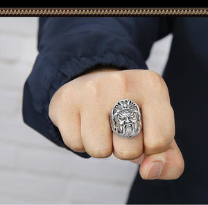 แห<span class=keywords><strong>ว</strong></span>นวินเทจแบบปรับได้ก<span class=keywords><strong>ว</strong></span>นอูโบราณ<span class=keywords><strong>สาม</strong></span>อาณาจักรประจำ<span class=keywords><strong>ว</strong></span>ันเครื่องประดับโกธิคพังค์ฮิปฮอปสำหรับผู้ชาย - Product Image 2