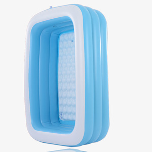 Piscina Inflable Rectangular de PVC de 3 Capas, Sobre el <span class=keywords><strong>Suelo</strong></span>, para Adultos y Niños, Juegos Acuáticos de Verano - Product Image 4