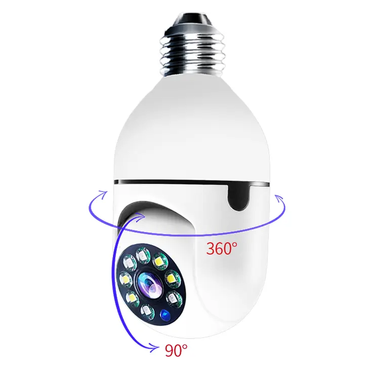 Factory Price Bulb Camera 360 IP Network Camera House Camera Security 1080P HD Wifi Baby Monitor Indoor