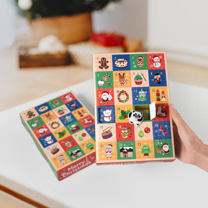 Confezione da 5 Scatole <span class=keywords><strong>Regalo</strong></span> Natalizie Biodegradabili Rivestite, Autoassemblanti con Chiusura Magnetica, Piccolo Calendario dell'Avvento Fai-da-Te con Goffratura - Product Image 2