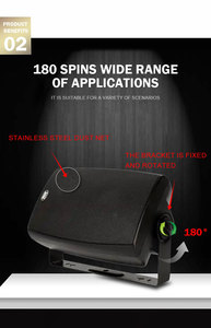 Loa âm thanh đồng trục gắn tường điều chỉnh được <span class=keywords><strong>4</strong></span> inch QQCHINAPA dành cho hội nghị, nhà hàng - Product Image 6