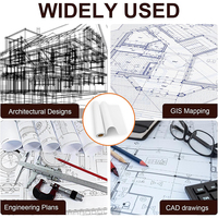 Papel de periódico recubierto de silicona de materiales reciclados de 80 g/m², 5 rollos personalizados de 24 pulgadas y 150 pies, para uso químico, núcleo de 25 mm