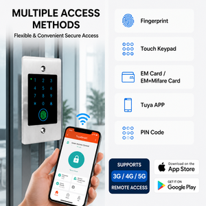 Sistema de Control de <span class=keywords><strong>Acceso</strong></span> por Huella Digital WiFi, Controlador de <span class=keywords><strong>Acceso</strong></span> a Puertas Impermeable IP67 con Teclado Táctil, Tarjeta EM, <span class=keywords><strong>Acceso</strong></span> <span class=keywords><strong>Remoto</strong></span> por Aplicación Tuya - Product Image 2