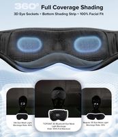Masque pour les yeux intelligent léger et portable à bruit blanc pour le sommeil avec musique intégrée