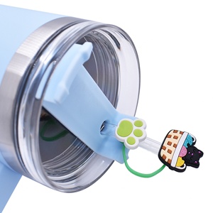 ฝาครอบหลอดแก้ว 8 มม. ลายการ์ตูนแมว ป้องกันฝุ่น สำหรับเครื่องดื่มชา sữa ขายดี - Product Image 5