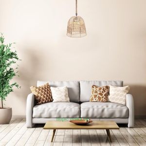 Pequeño papel bohemio ecológico hecho a mano impermeable reemplazo colgante Sconce ventilador de techo cubiertas de luz cilindro tejido pantalla - Product Image 6