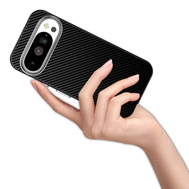 Luxury TPU+PC Carbon Fiber Pattern Simple Stylish Ins Style Anti Fall Shockproof Phone Case Cover for Google Pixel 9 10 Pro XL