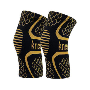 Custom Made Breathable <b>Nylon</b> Knee Pads With Copper <b>Fiber</b> For Basketball Protection Unisex Universal Fit - Product Image 1