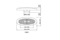 Luz de Marcador LED Ovalada de 3.9 Pulgadas con Lente Reflectora, Lámpara de Marcador Lateral para Camión y Remolque, SAE/DOT/FMVSS108/RoHS