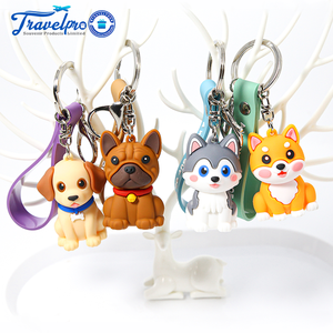 Новые милые 3D-брелоки из ПВХ и резины в виде аниме-собак, подвески для сумок, мультяшные брелоки на запястье - Product Image 3