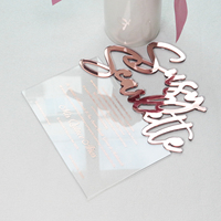 Ensemble d'invitations de mariage en acrylique découpées au laser personnalisées avec nom, dorure à chaud, avec boîte et enveloppe pour mariage, fiançailles, banquet