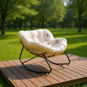 Fauteuil Papasan Royal DB en forme d'œuf, pliable, en rotin tressé, chaise longue d'extérieur, mobilier de jardin, design moderne - Product Image 2