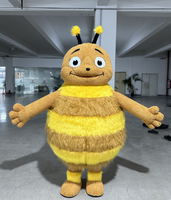 Costume de mascotte d'abeille de dessin animé personnalisable Halloween costume en peluche gonflable praticable en plein air en vente