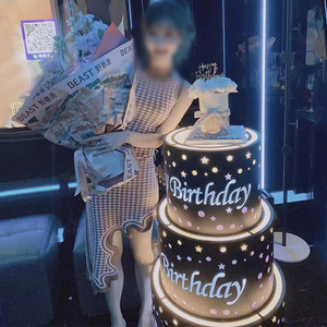 Multifunctional Birthday Cake Cart With <b>Led</b> <b>Lights</b> For Party Decoration Reusable Commercial Use <b>Round</b> Shape - Product Image 4