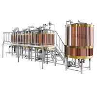 Micro brassage artisanal 7bbl 1000l, 1 pièce, en cuivre rouge, équipement de brassage pour brasserie et pub
