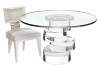 Table basse en MDF ronde en diamant écrasé, meuble de luxe simple et léger, pour la maison et le salon, 2023