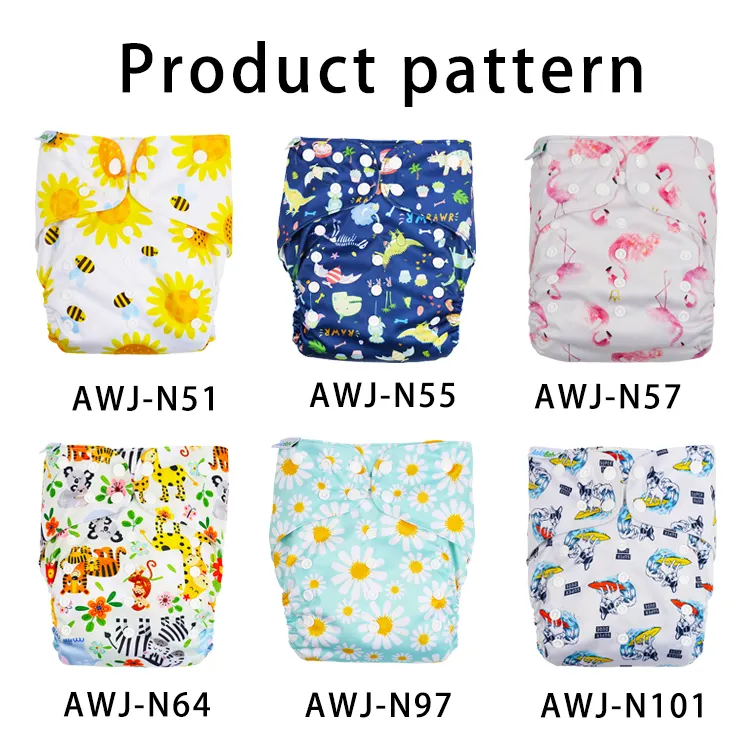 Wholesale Cheapest Pocket Cloth Nappy Solid Color Organic Waterproof Washable Reusable Baby Cloth Diaper In Bulk