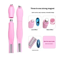 Bâtonnet magnétique professionnel portable à double tête en plastique, nouveau design, pour nail art 3D, lignes françaises et gel magnétique effet œil de chat