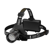 Lampe frontale LED longue portée personnalisée ultra-lumineuse pour la pêche de nuit et l'exploitation minière, autonomie ultra-longue, haute puissance, certifiée FCC IEC CE RoHS