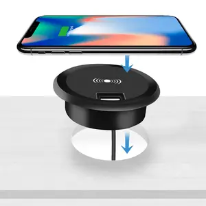 2023 new products wholesale electronic gadgets desktop wireless charger embedded qi wireless charger