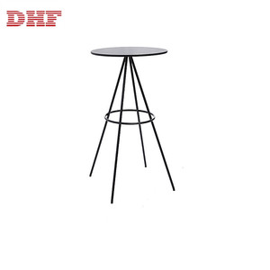 Diseño nórdico, muebles para <span class=keywords><strong>el</strong></span> hogar de madera alta <span class=keywords><strong>Bar</strong></span> café Café, cocina mesa de comedor redonda - Product Image 3