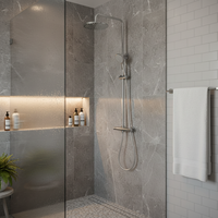 Colonne de douche coulissante certifiée EN817 prête à être expédiée immédiatement avec mitigeur thermostatique