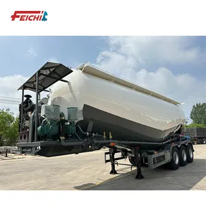 Custom Tri- Axles 45cbm Dry Powder Bulk Cement Material Tanker Semi Truck Trailer