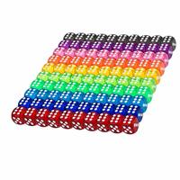 Dados Acrílicos Sueltos Translúcidos D6 al por Mayor, Dados de Seis Caras de 16 mm para Juegos de Mesa, Casino, Bunco, Yahtzee