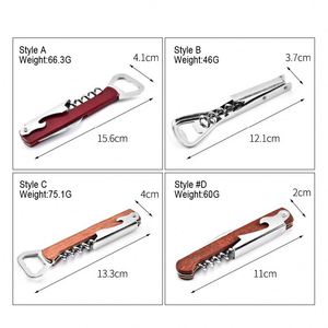 Laser Engraved Logo 3 In 1 Stainless Steel <b>Wine</b> Cork Screw Opener Gift Set 2 Step Wooden Handle <b>Wine</b> Bottle Opener Corkscrew Kit - Product Image 5