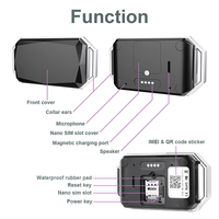 G58 IP67 Wasserdichter 4G GPS-Tracker für Haustiere mit WLAN, Fitness-Smart-Halsband, Gesundheitsüberwachung, Hundeortung und Lokalisierung für große Katzen und Tiere