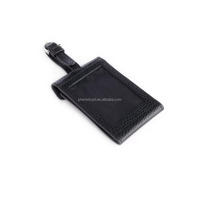 Soporte para Localizador de Equipaje de Cuero Granulado Premium, Etiqueta Localizadora Inteligente Antipérdida, Funda Protectora con Ranura para Tarjeta de Contacto