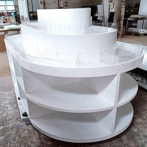 Duty-Free LED chiếu sáng Glass <span class=keywords><strong>Counter</strong></span> trang điểm hiển thị Stand cho mỹ phẩm khói cửa hàng trưng bày tại các sân bay - Product Image 2