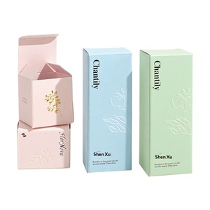 Custom Printed Perfume <b>Boxes</b> with UV Gold Foil on White Cardstock, Elegant <b>Foldable</b> Design - Product Image 1