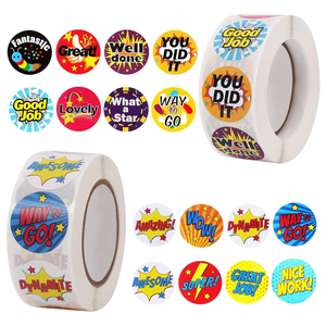 Pegatinas Adhesivas de Recompensa para Niños, Duraderas, Impermeables, de Vinilo Ecológico, para Motivación y Elogios en el Aula - Product Image 1